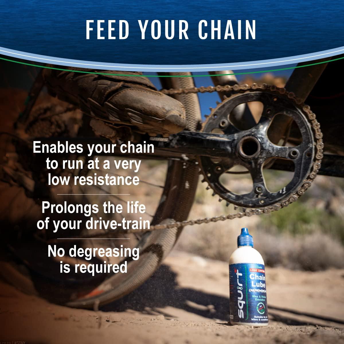 Lubricante para Cadenas Squirt 120 ml - Seco y Duradero