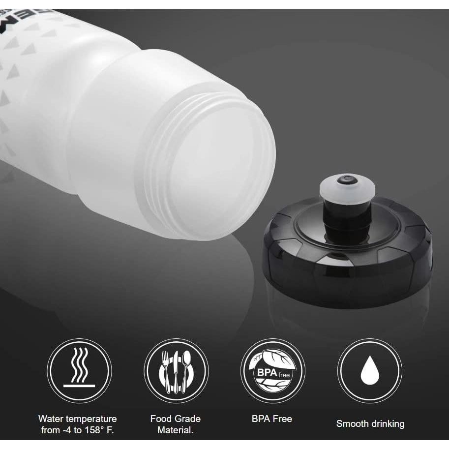 Botella de Agua Squeeze GEMFUL 750 ml Libre de BPA 2 Pzs