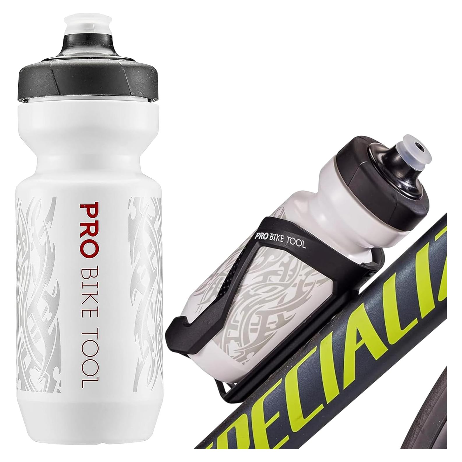 Botella de Agua Pro Bike Tool 550 ml Blanca - Ciclismo y Fitness