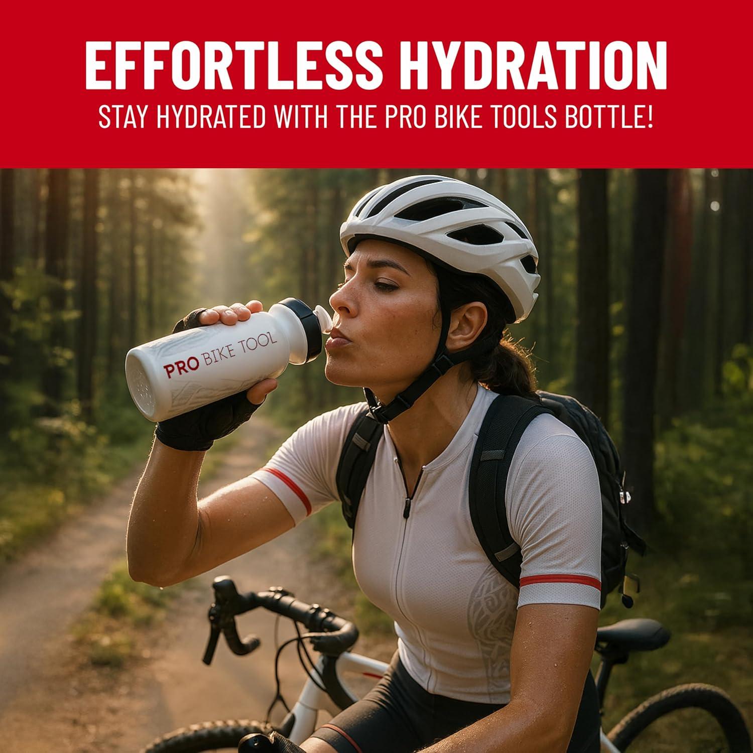 Botella de Agua Pro Bike Tool 550 ml Blanca - Ciclismo y Fitness