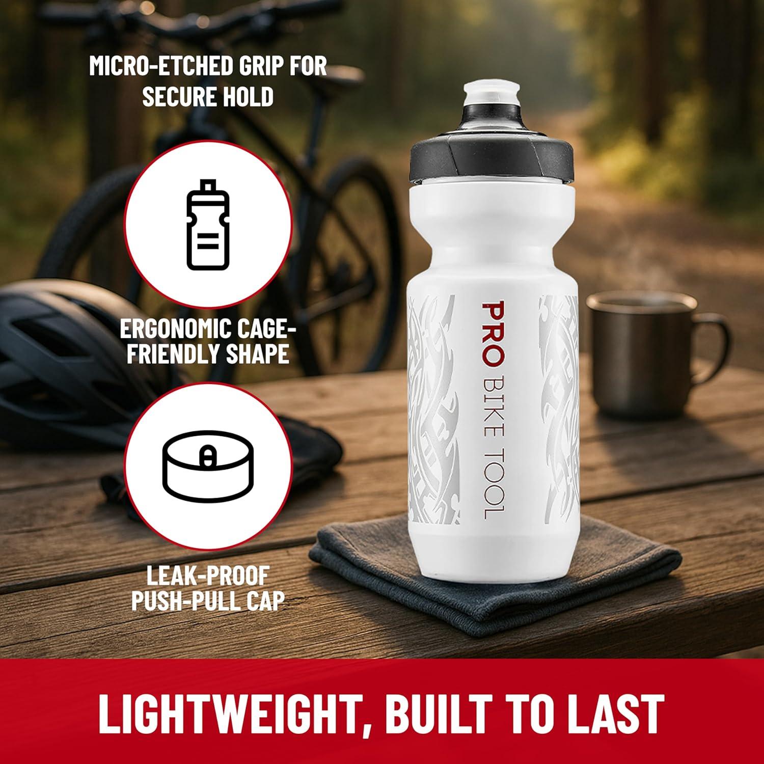 Botella de Agua Pro Bike Tool 550 ml Blanca - Ciclismo y Fitness