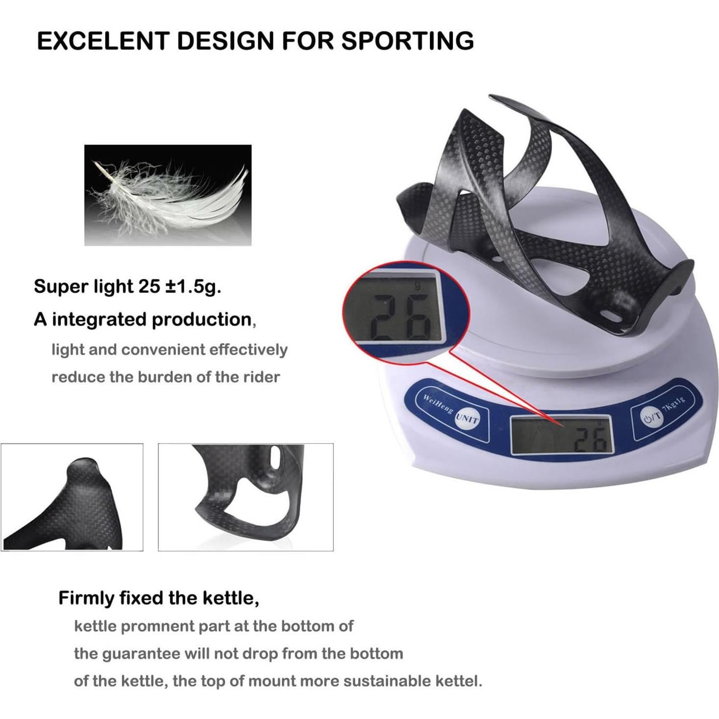 Soporte de Botella de Agua ThinkTop Fibra de Carbono 2 Pack