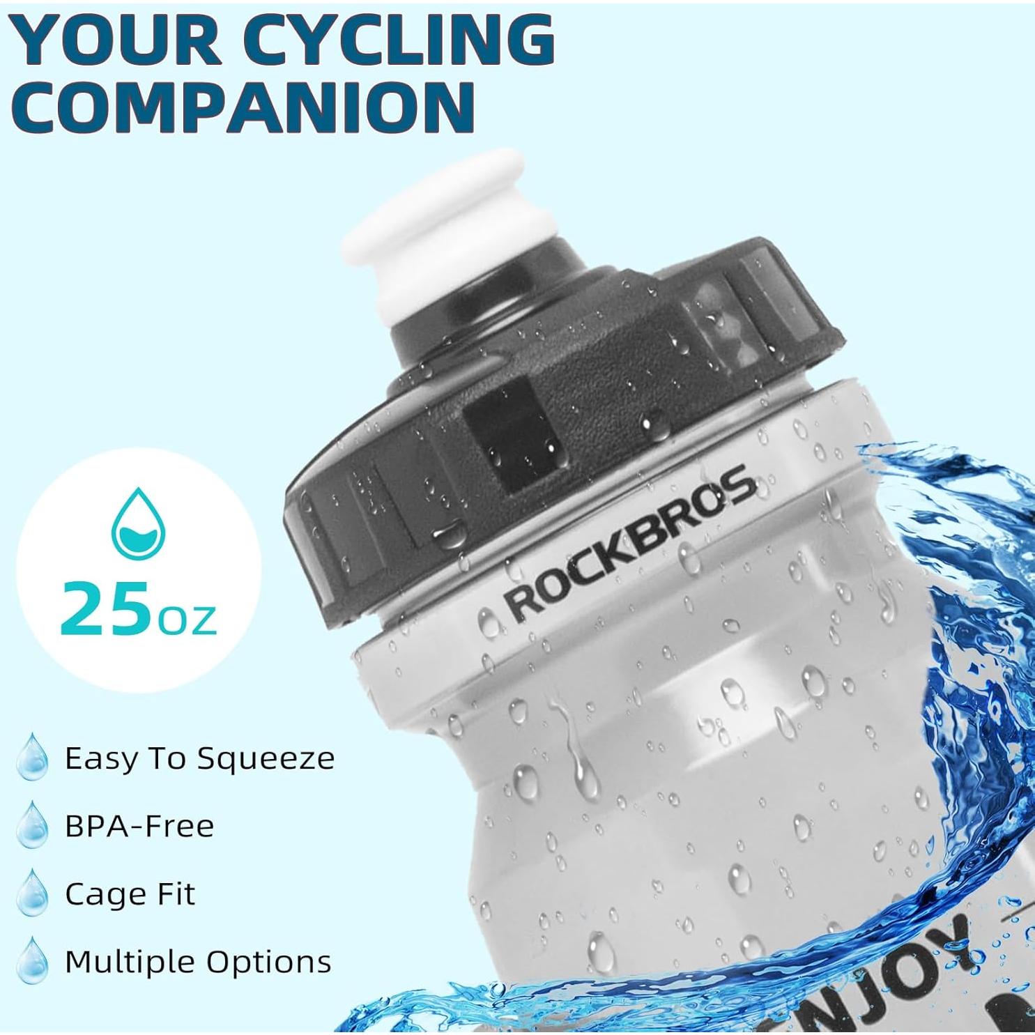 Botella de Agua para Ciclismo ROCKBROS 24.3oz A Prueba de Fugas