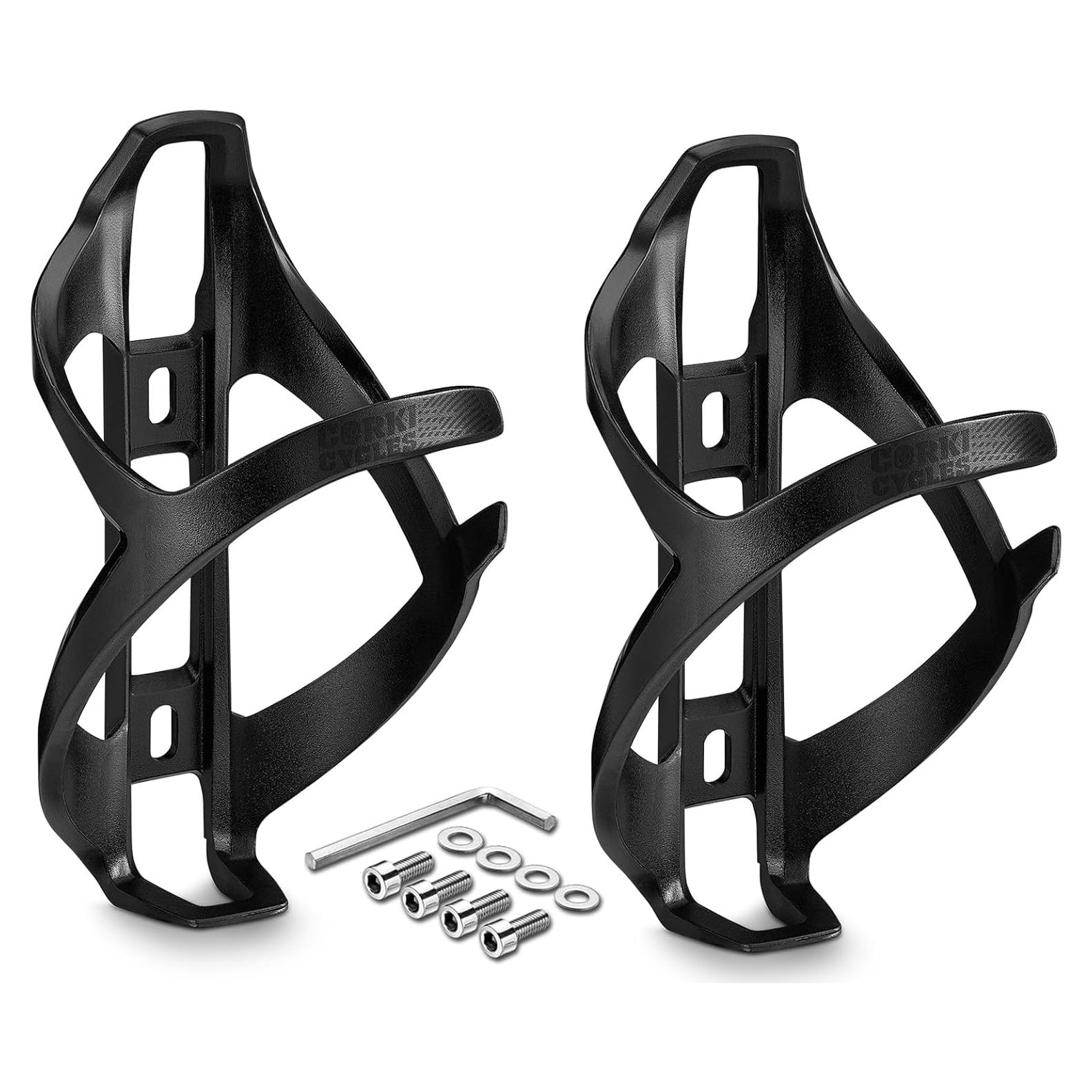 Soporte para Botellas de Agua Corki Cycles Negro Paquete de 2