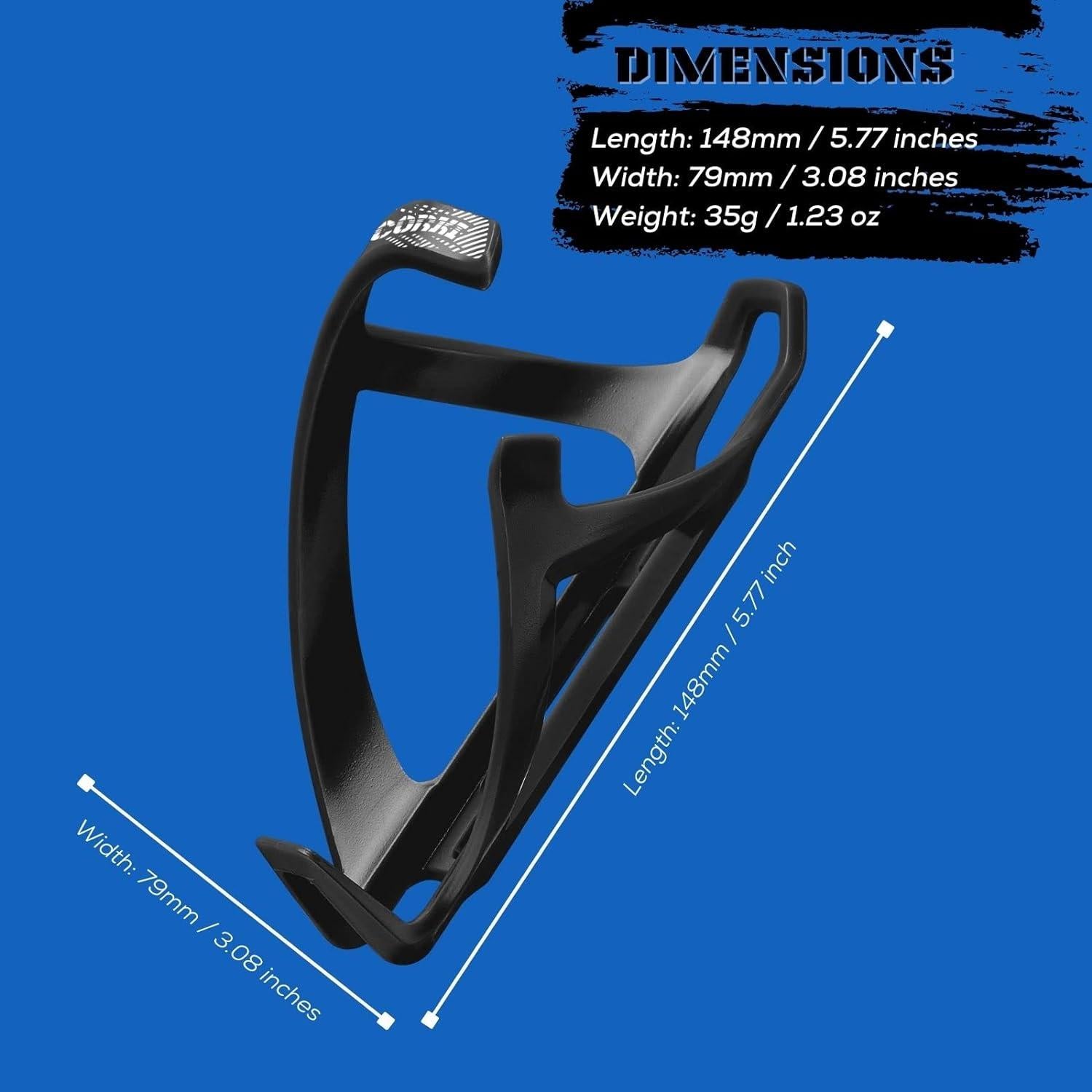 Soporte para Botellas de Agua Corki Cycles Negro Paquete de 2