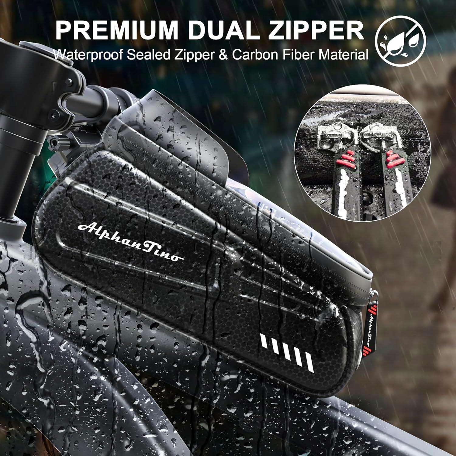 Bolsa de Ciclismo Alphantino Black9in - Impermeable 1.7L