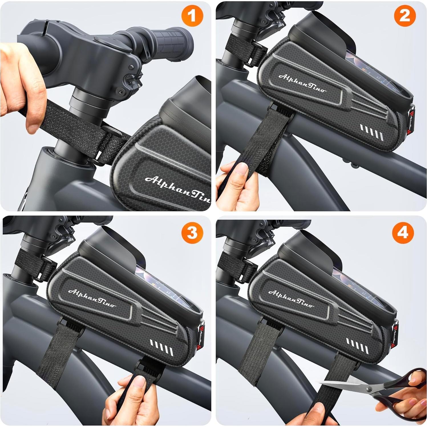 Bolsa de Ciclismo Alphantino Black9in - Impermeable 1.7L