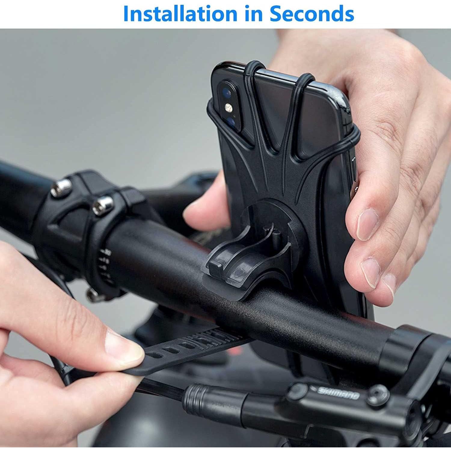 Soporte para Teléfono de Bicicleta Beisite - 2 Paquetes, Silicona 360°