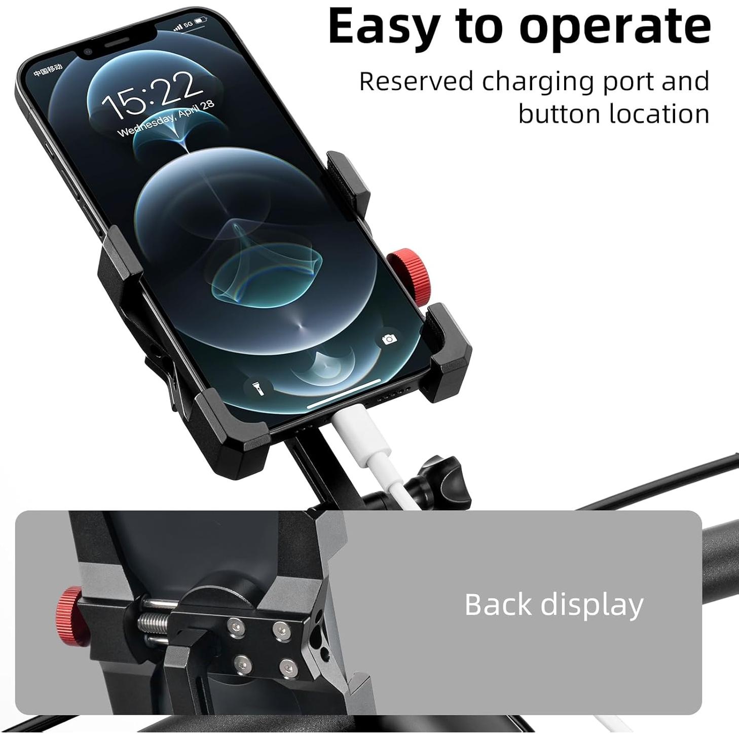 Soporte para Teléfono de Bicicleta ROCKBROS Aluminio 4.7-7.1"