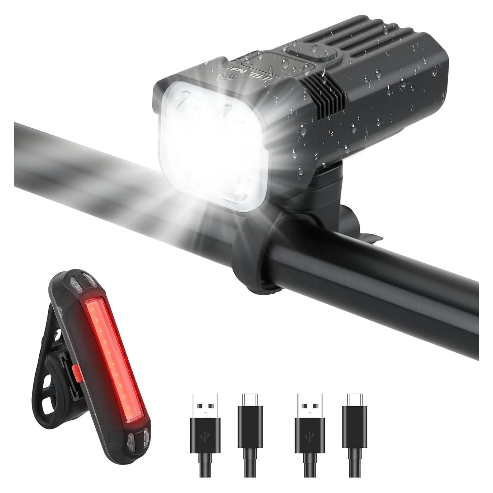 Juego de Luces LED para Bicicleta Tommax 2000 Lúmenes IP65