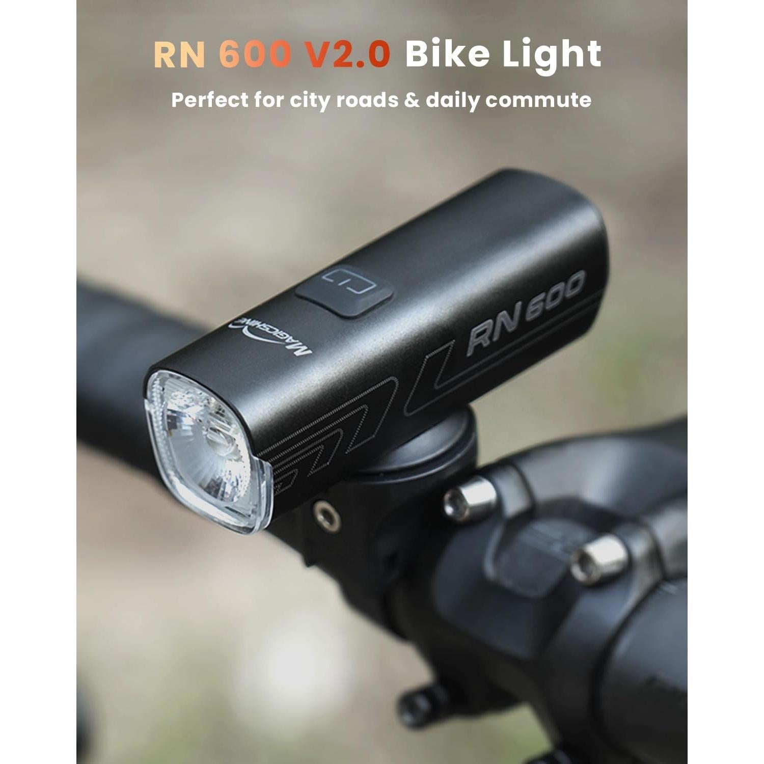 Luz Frontal de Bicicleta Magicshine RN600 V2.0 Recargable USB