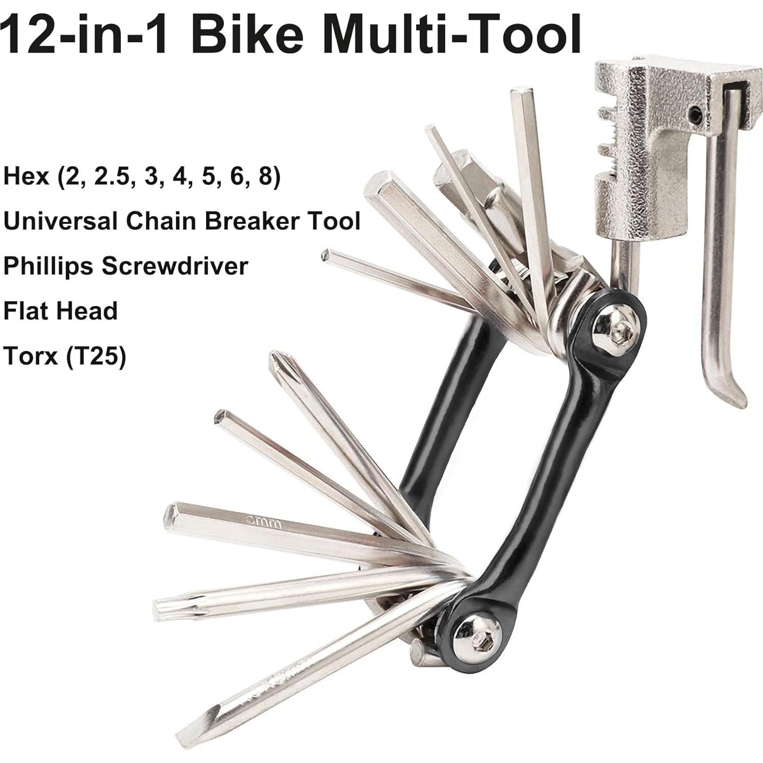Multiherramienta para Bicicleta NIPNSCI - 12 Funciones, Acero