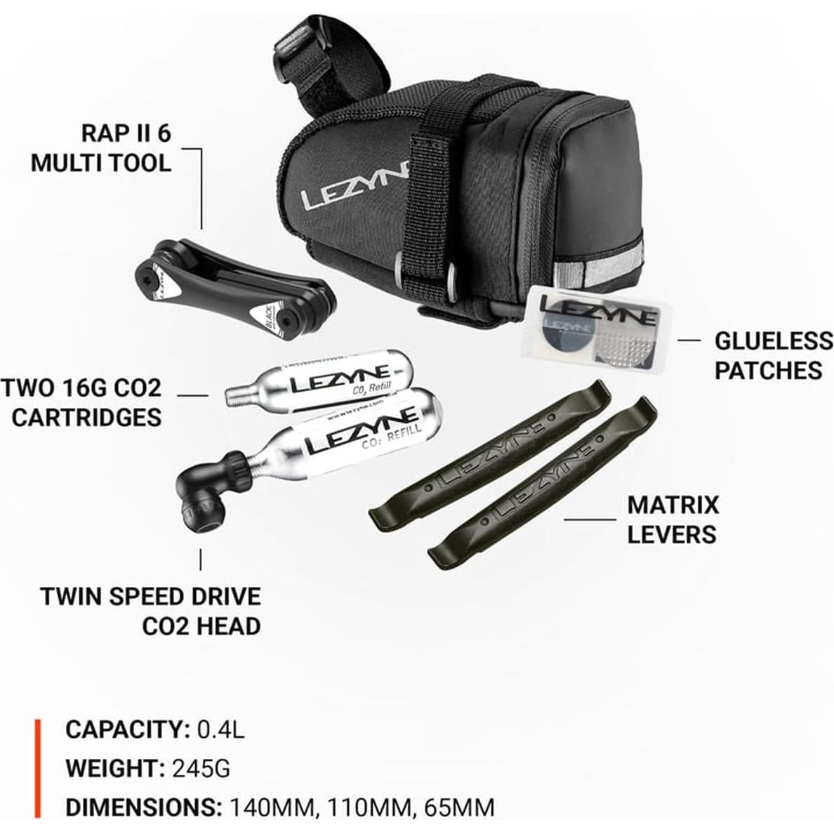 Kit de Reparación de Bicicleta LEZYNE M-Caddy CO2 Compacto