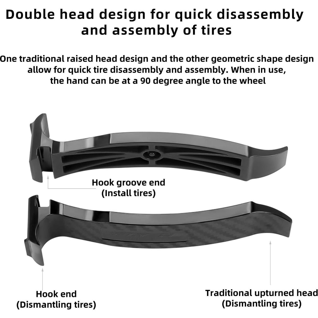 Palancas para Neumáticos de Bicicleta FLY_H - 2 Piezas, Negro