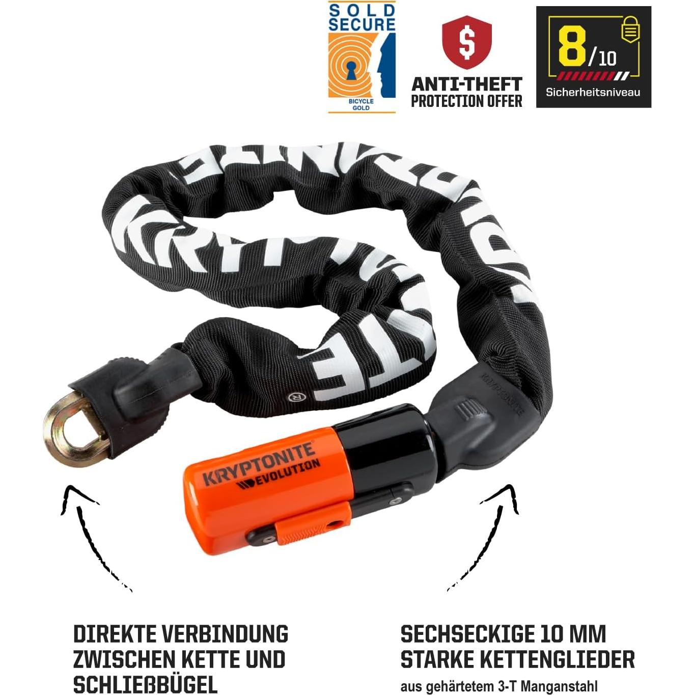 Candado de cadena Kryptonite Evolution 1090, 0.91 m, 10mm