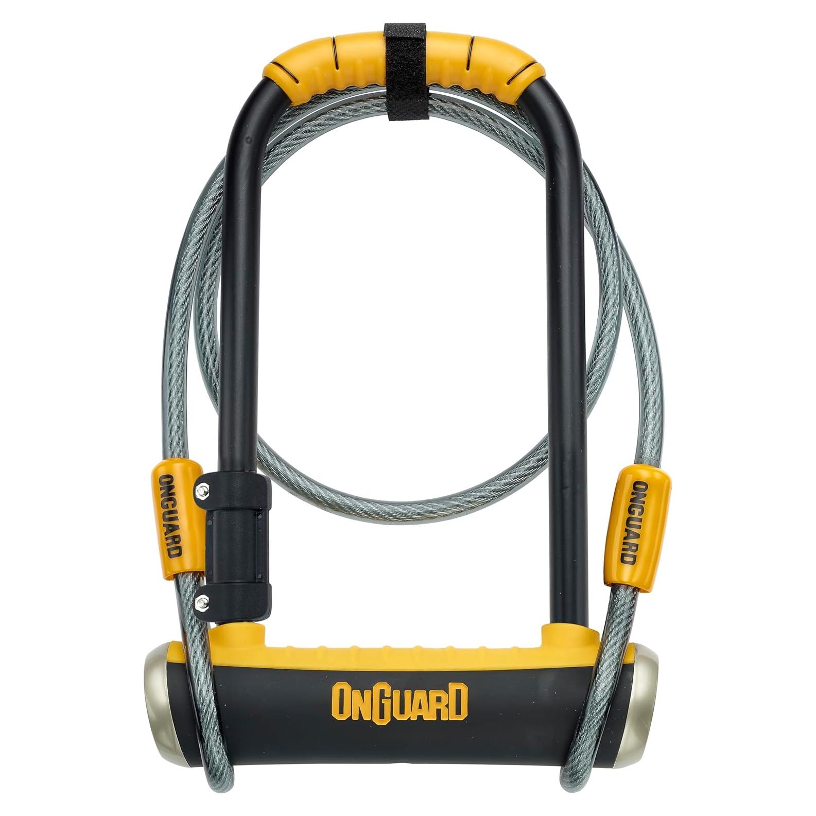 Candado U OnGuard Pitbull DT con Cable 1.2m Negro