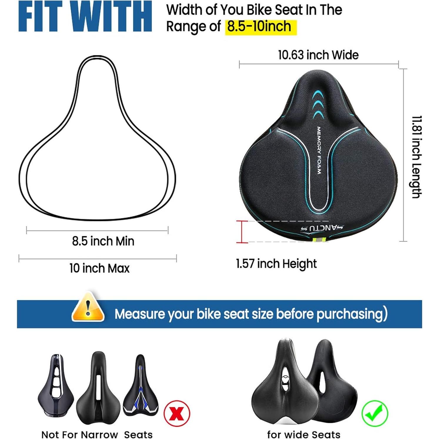 Funda de Asiento de Bicicleta Sanctus Grande Azul Impermeable