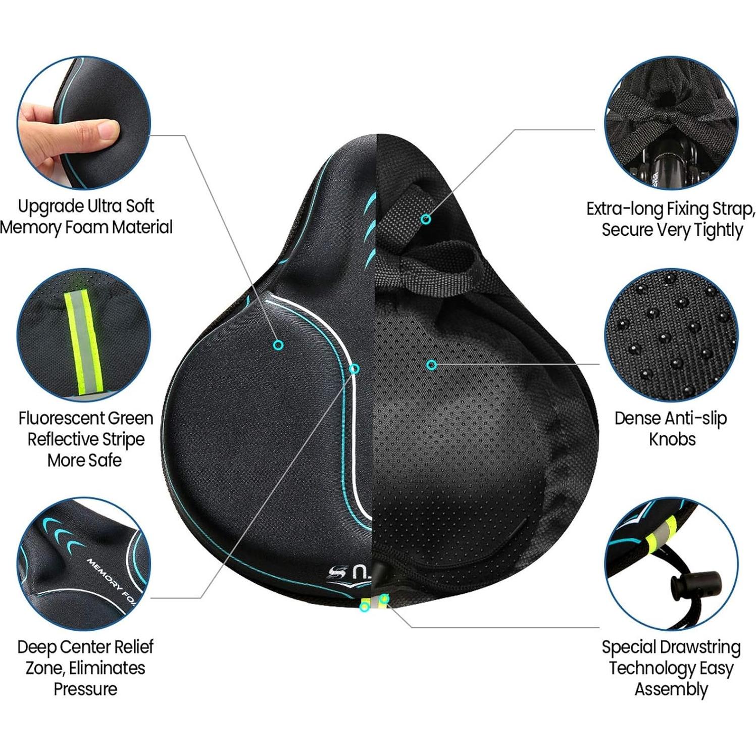 Funda de Asiento de Bicicleta Sanctus Grande Azul Impermeable