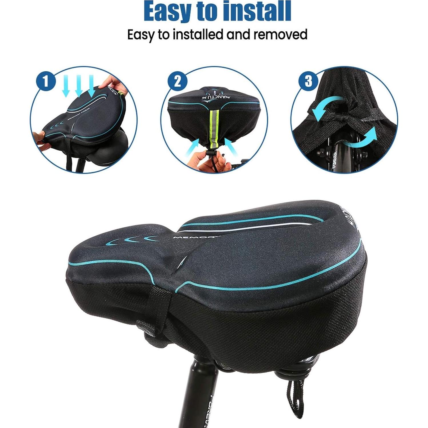Funda de Asiento de Bicicleta Sanctus Grande Azul Impermeable