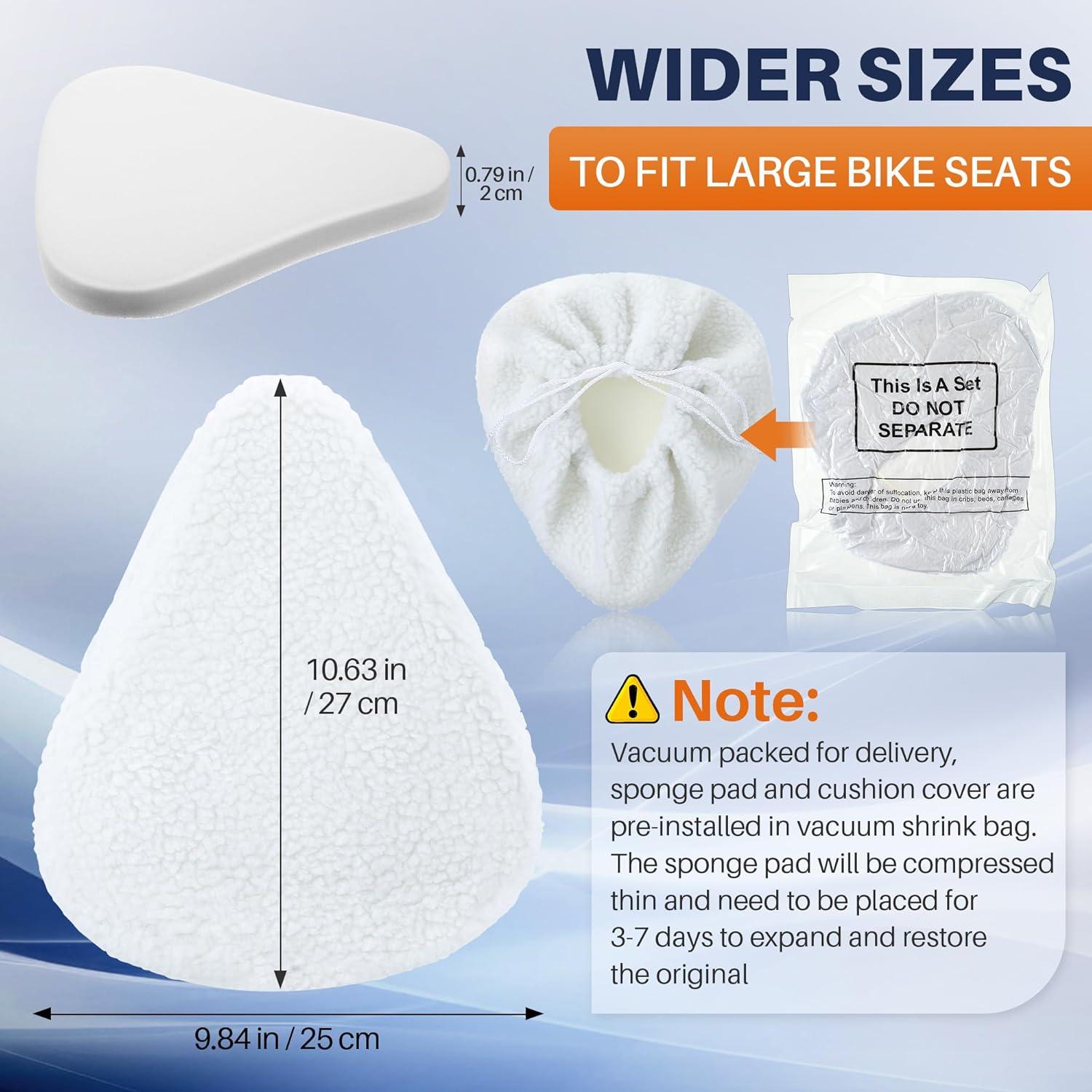 Cubierta de Asiento de Bicicleta Feekoon Blanca con Almohadilla