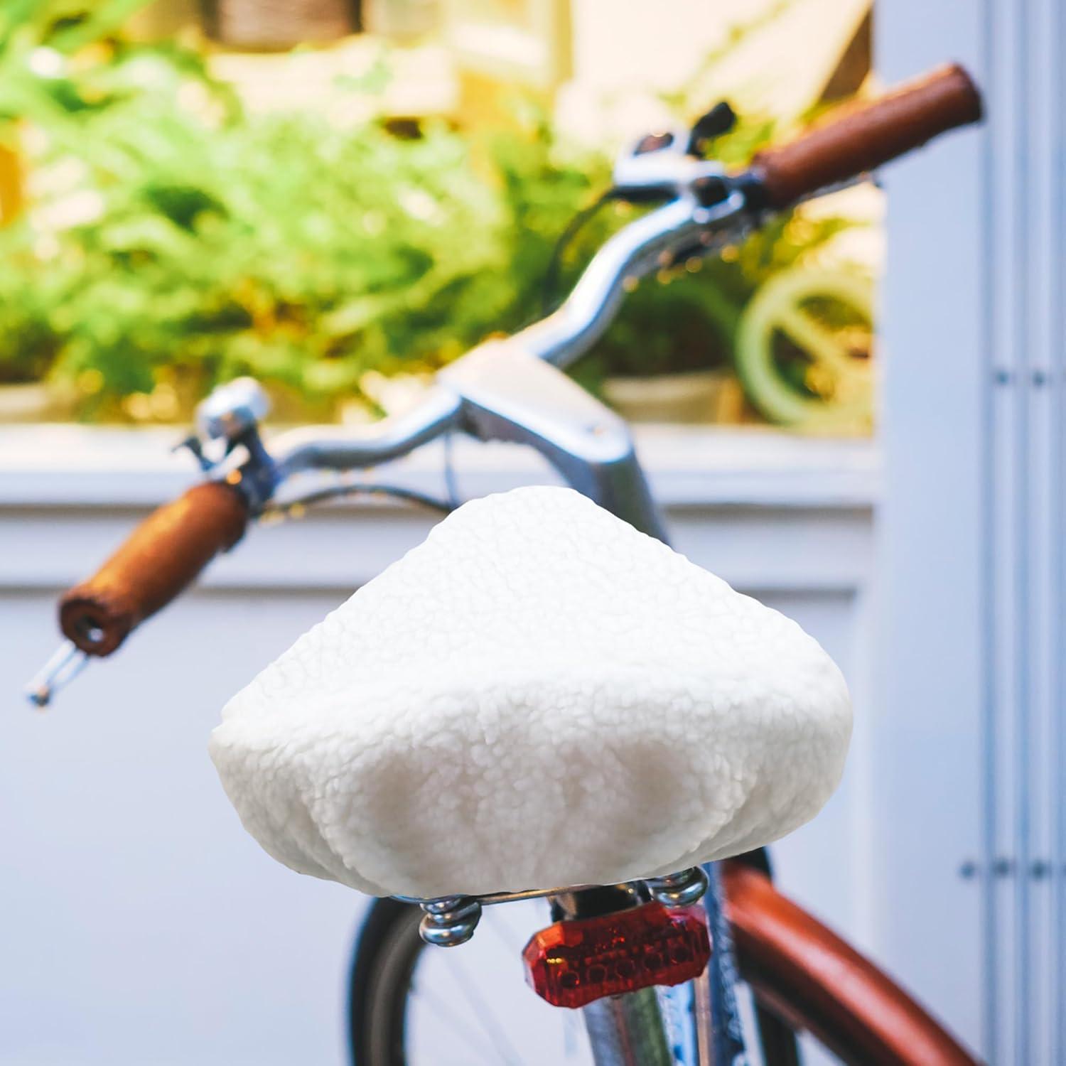 Cubierta de Asiento de Bicicleta Feekoon Blanca con Almohadilla