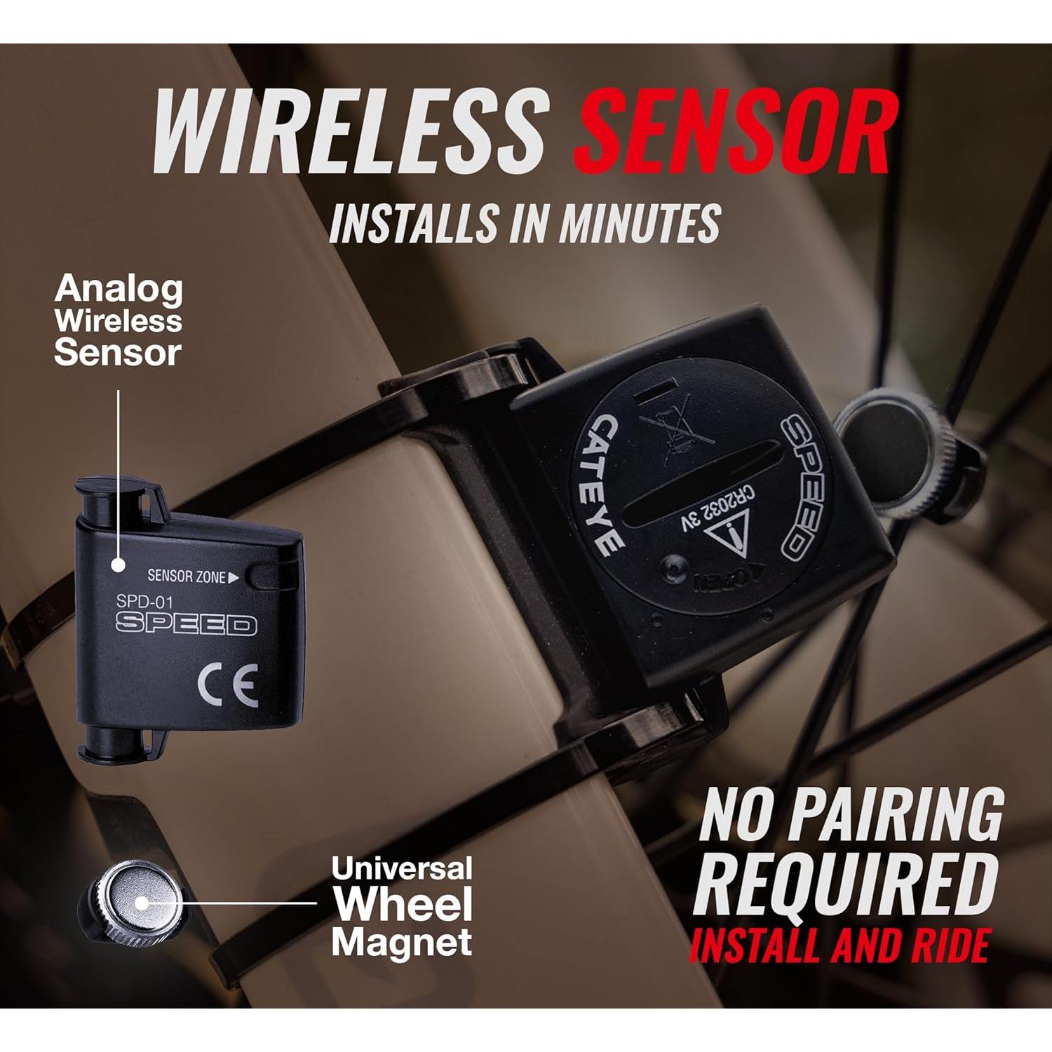 Computadora Inalámbrica CATEYE Padrone para Bicicleta - LCD