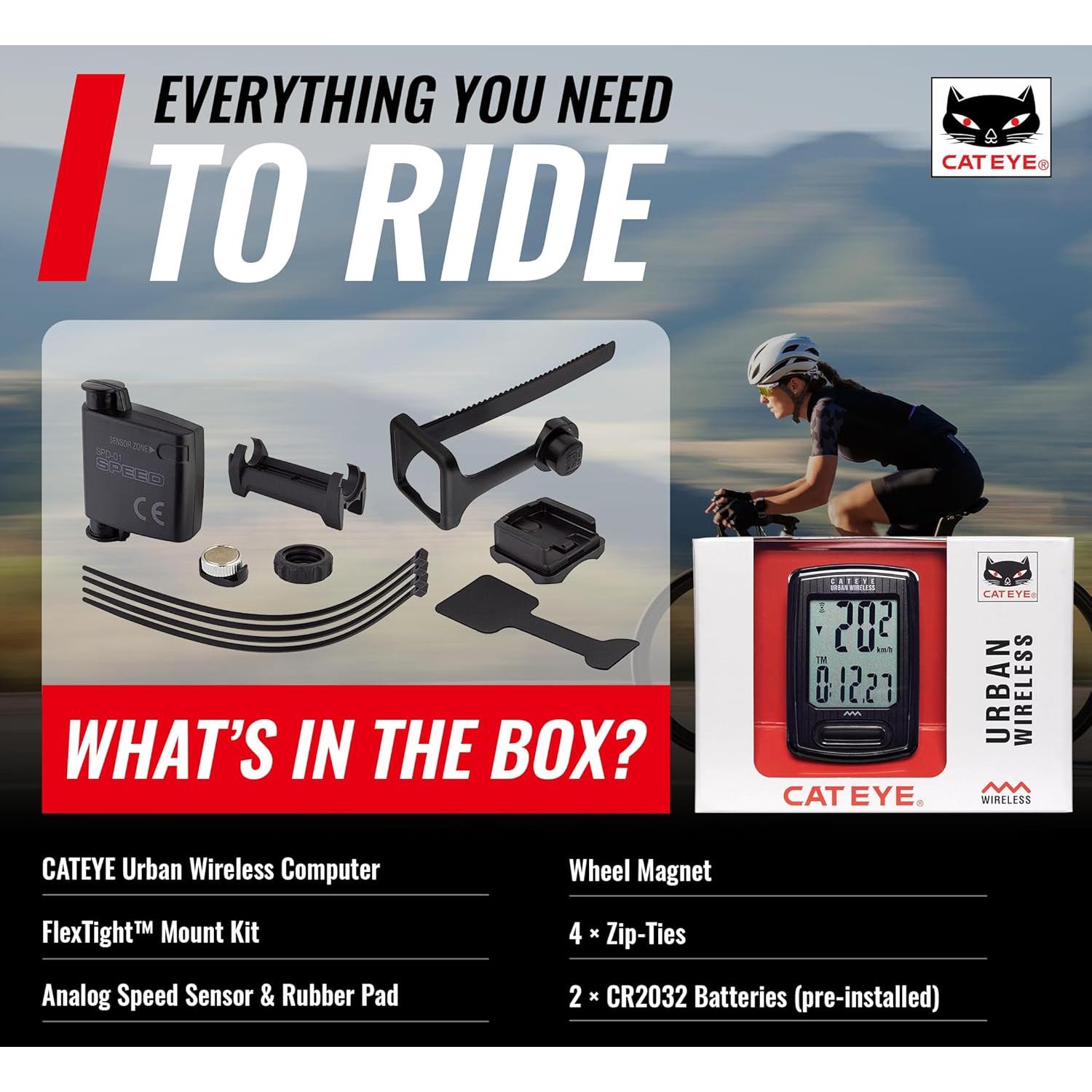 Computadora Inalámbrica CATEYE Urbana - Velocímetro y Odómetro