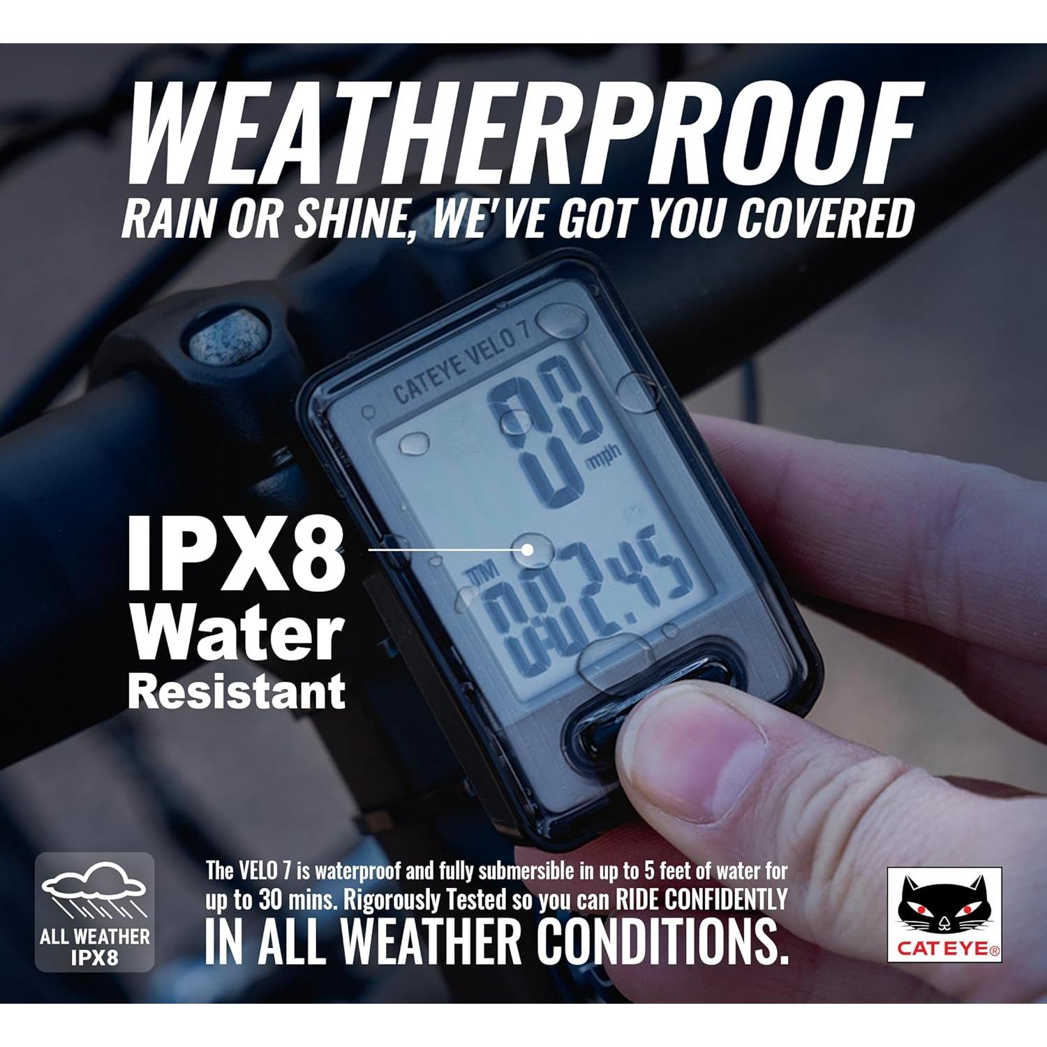 CATEYE Velo 7 Computador de Bicicleta - Velocímetro y Odómetro