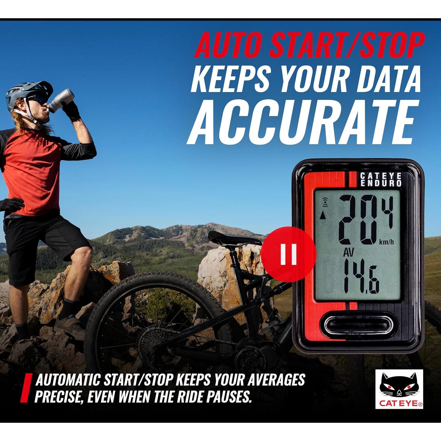 Computadora de Bicicleta CATEYE Enduro - Velocímetro y Odómetro