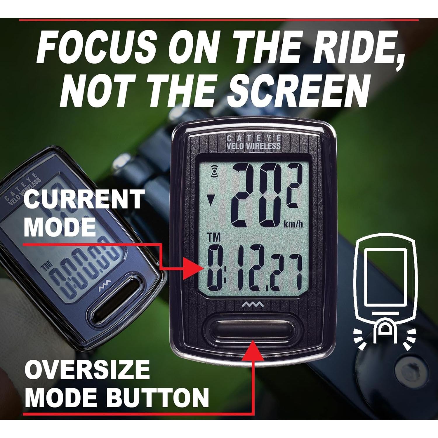 CATEYE Velo Inalámbrica - Ciclocomputador para Bicicleta