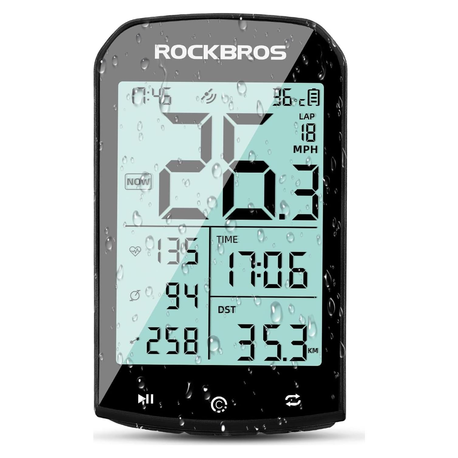 Computadora de Bicicleta ROCKBROS Inalámbrica GPS 2.9" LCD