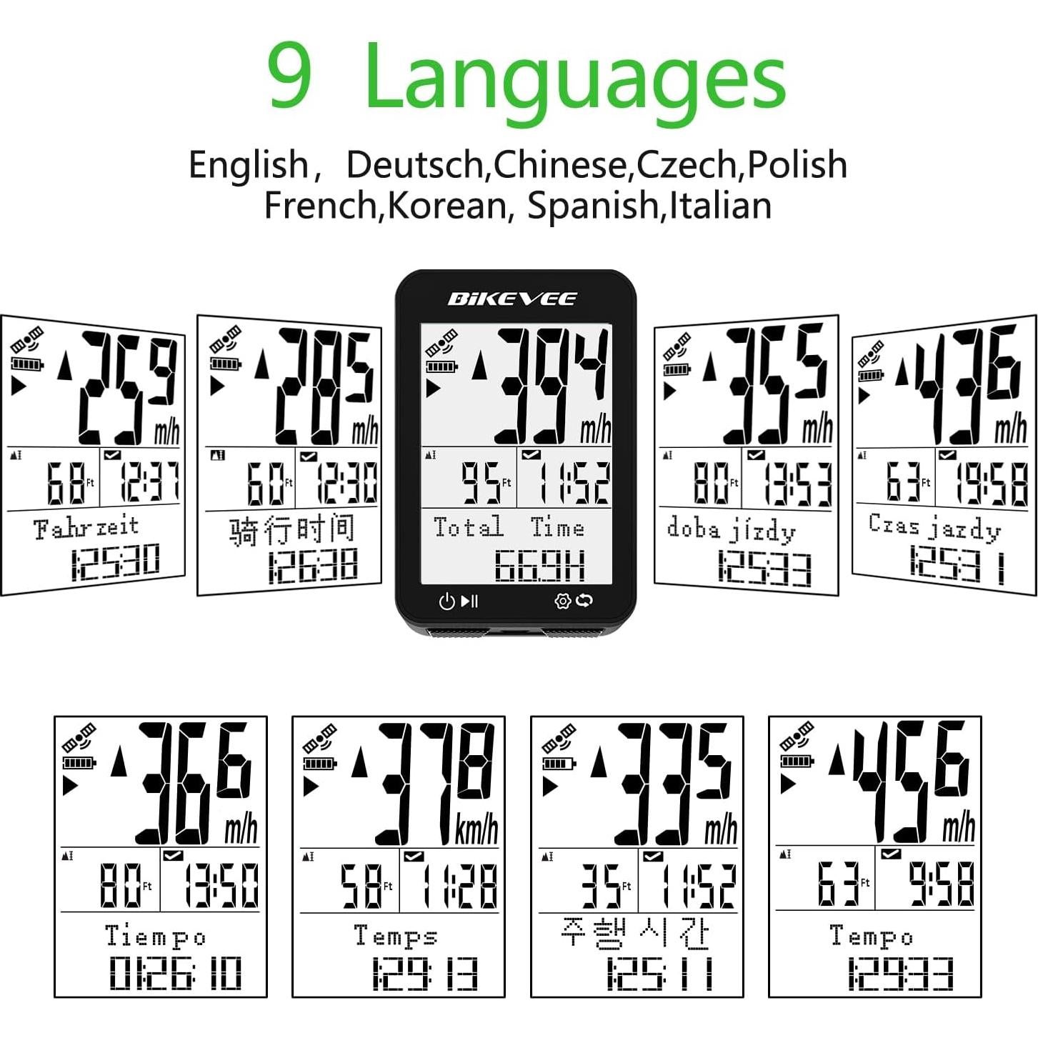 Computadora de Bicicleta GPS Bikevee BKV310B-BL 2.4" LCD IPX7