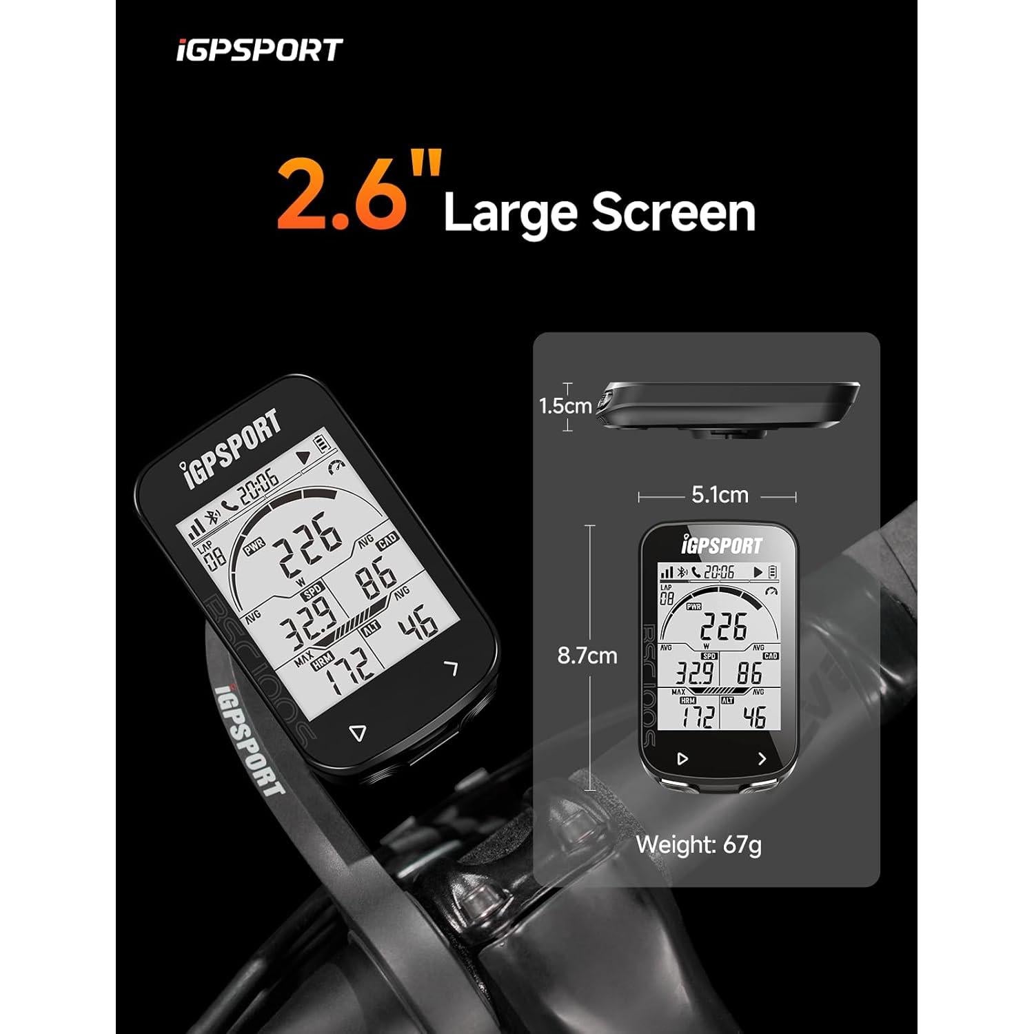 Computadora de Bicicleta GPS iGPSPORT BSC100S 2.6" Inalámbrica