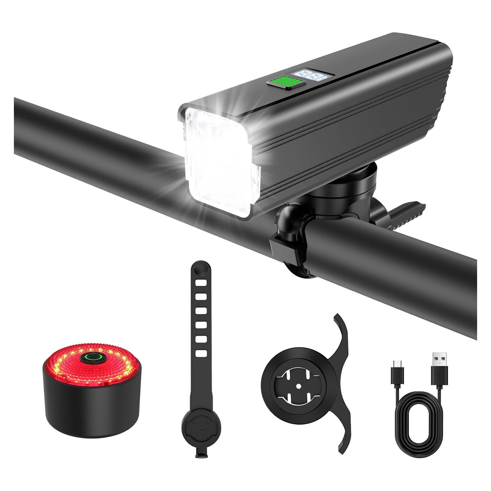 Juego de Luces de Bicicleta Tommax 2000LM Recargable USB