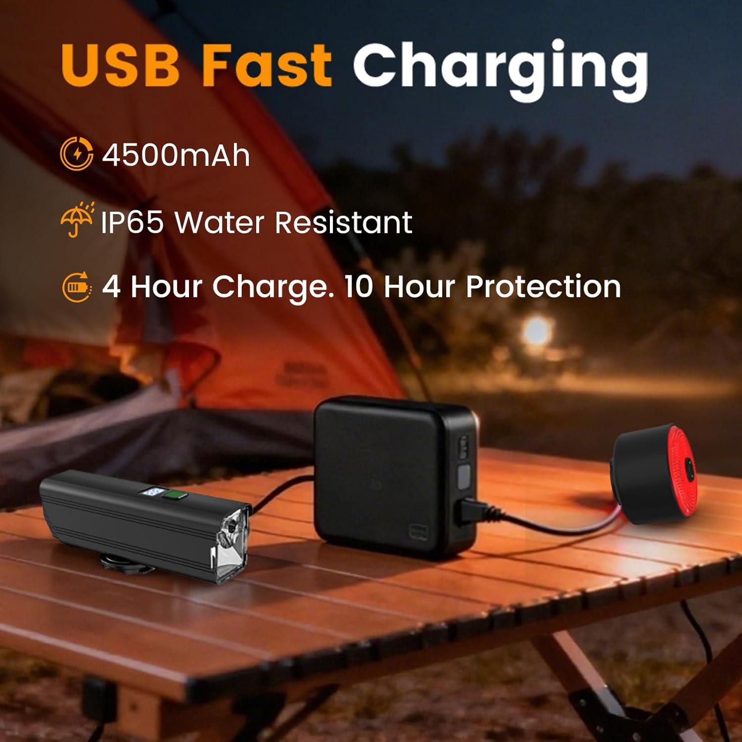 Juego de Luces de Bicicleta Tommax 2000LM Recargable USB