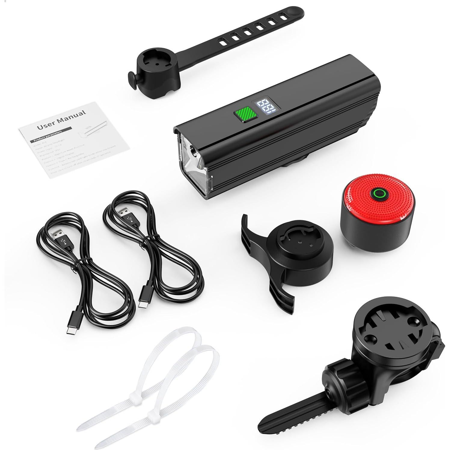 Juego de Luces de Bicicleta Tommax 2000LM Recargable USB