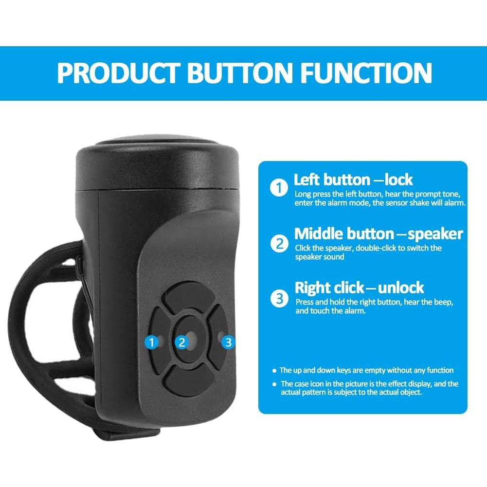 Timbre Eléctrico para Bicicleta Bricohepmismo 140DB Impermeable