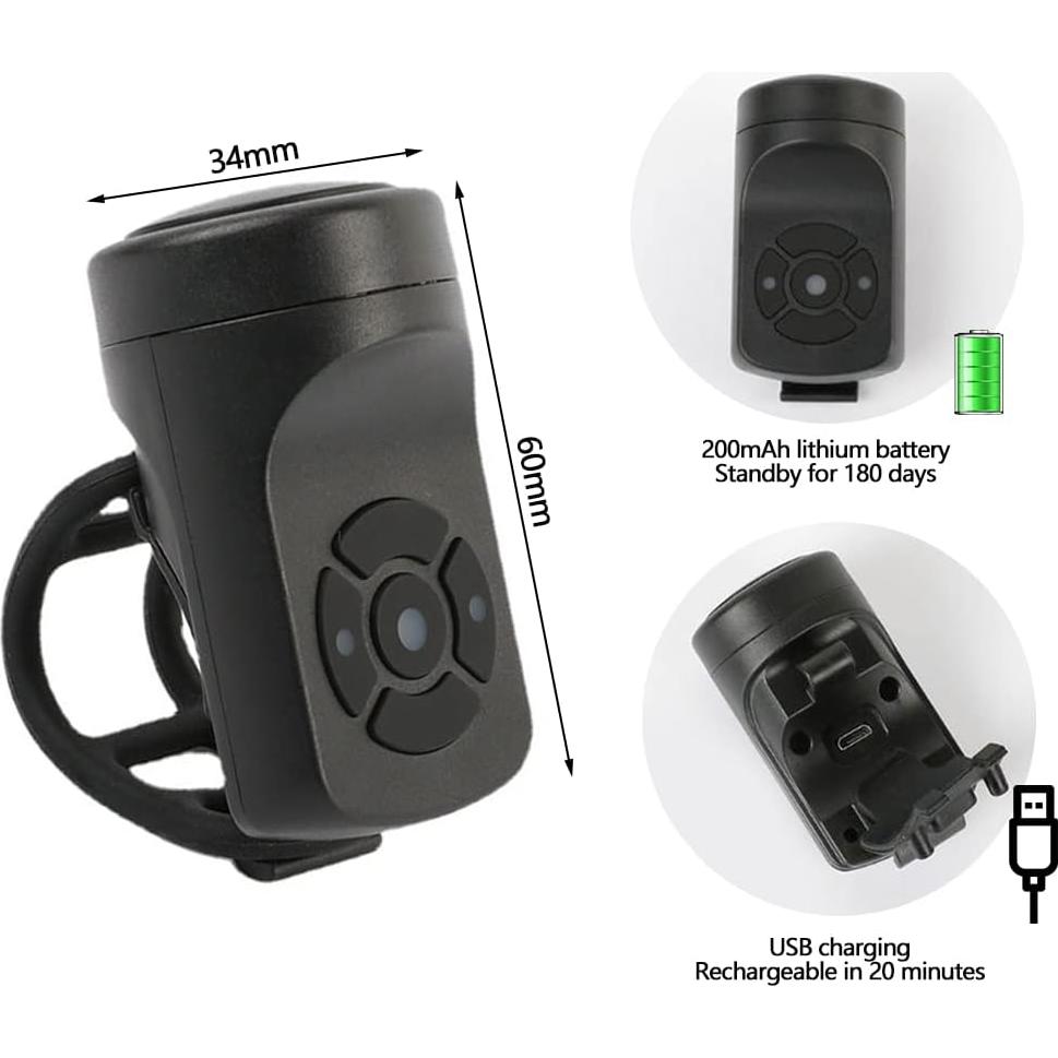 Timbre Eléctrico para Bicicleta Bricohepmismo 140DB Impermeable