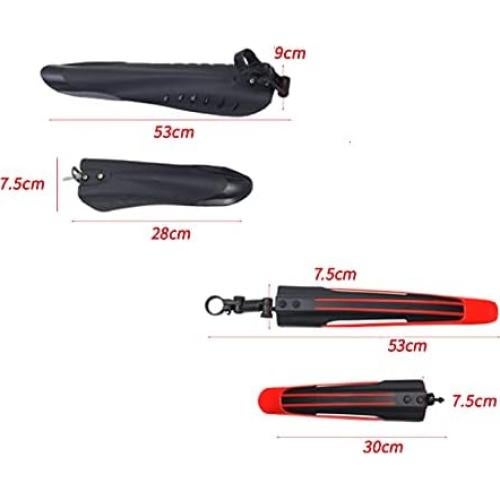 Guardabarros Ajustable Free-fly para Bicicleta - Delantero y Trasero