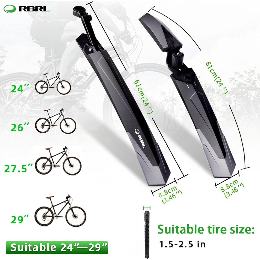 Guardabarros Ajustable RBRL RL-890 para Bicicleta 24-29"