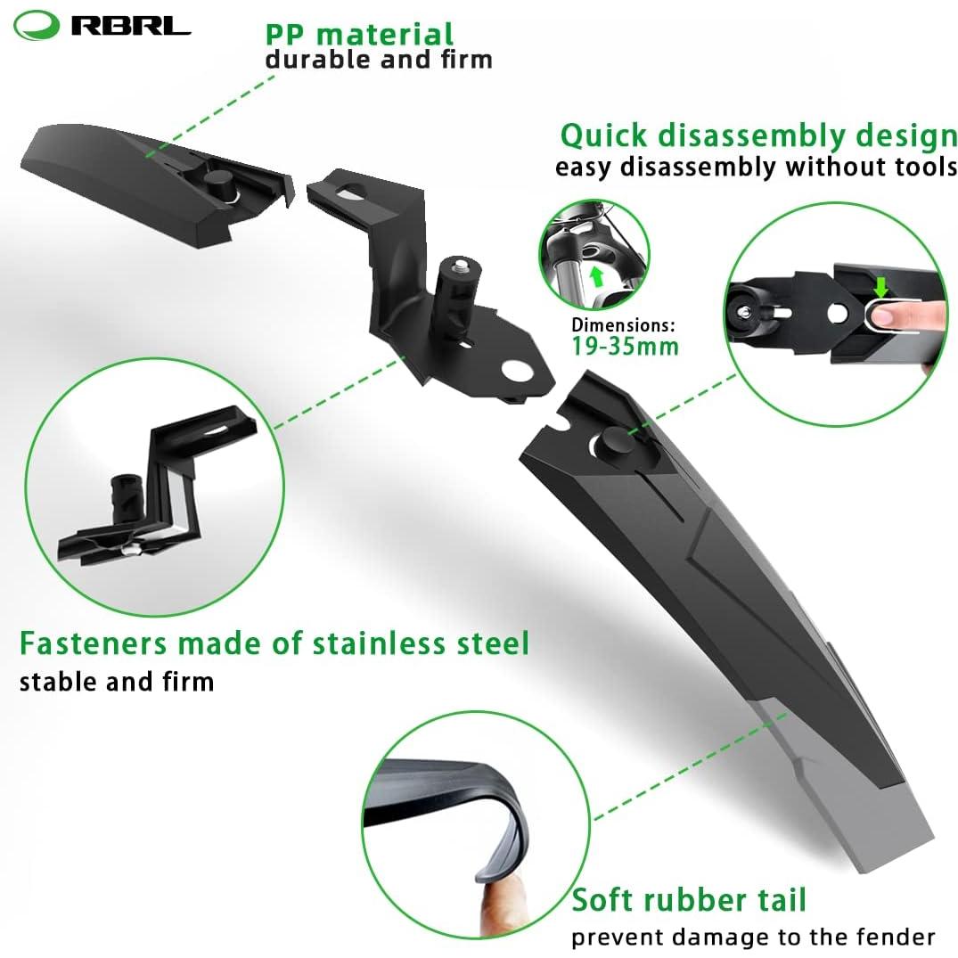 Guardabarros Ajustable RBRL RL-890 para Bicicleta 24-29"