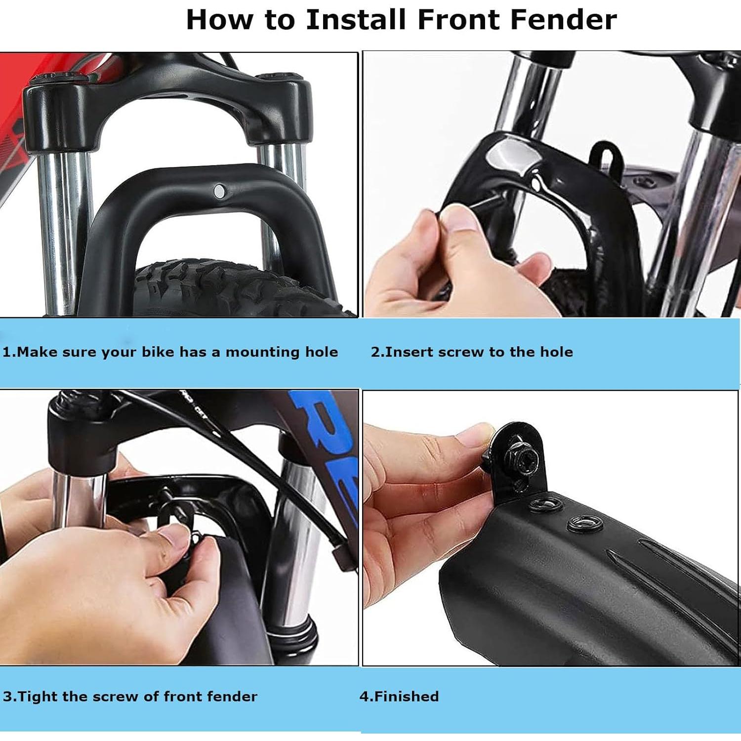 Guardabarros de Bicicleta TuTuYa Ajustables 20-26" con Reflectantes