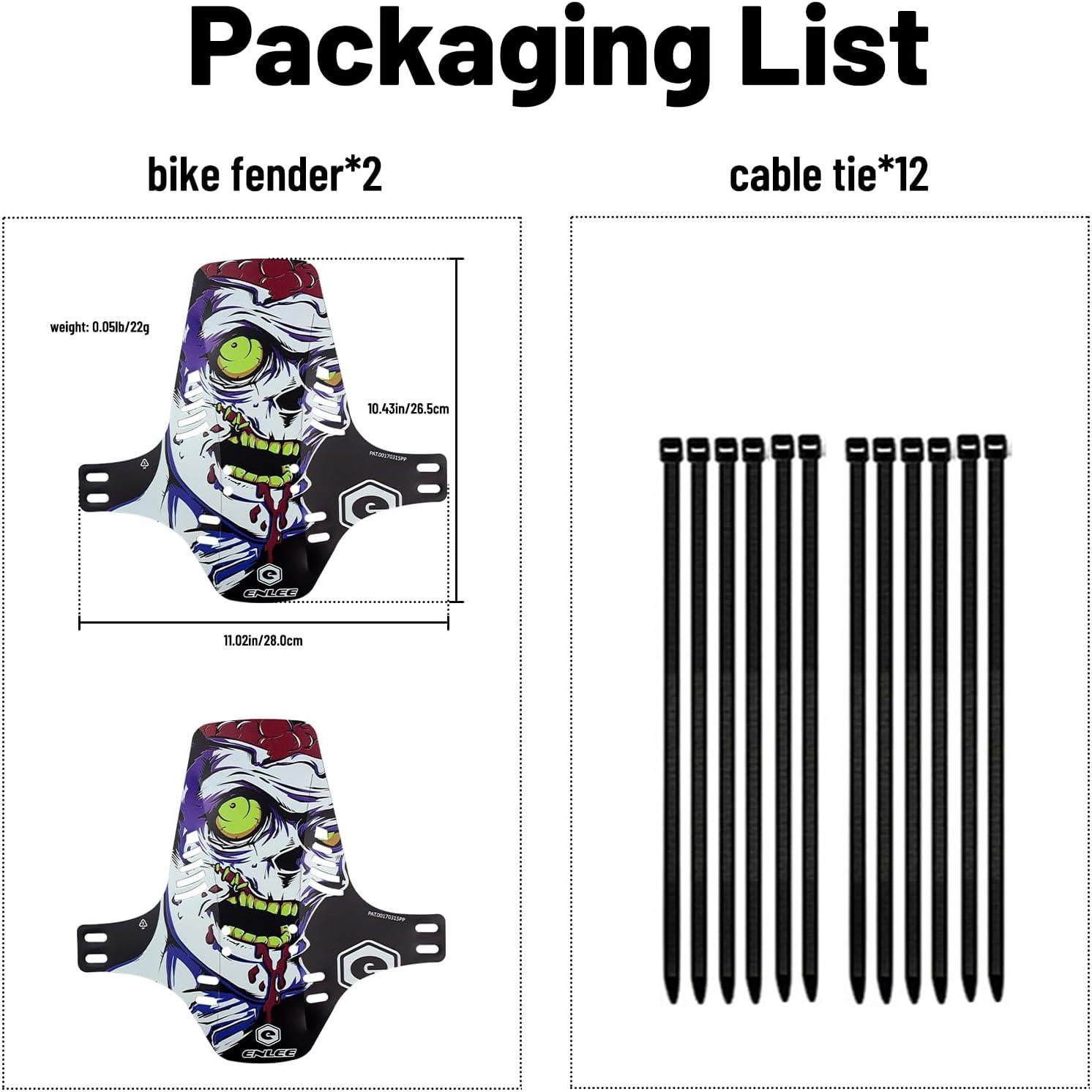 Guardabarros MTB ENLEE Delantero y Trasero 20-29" Ligero