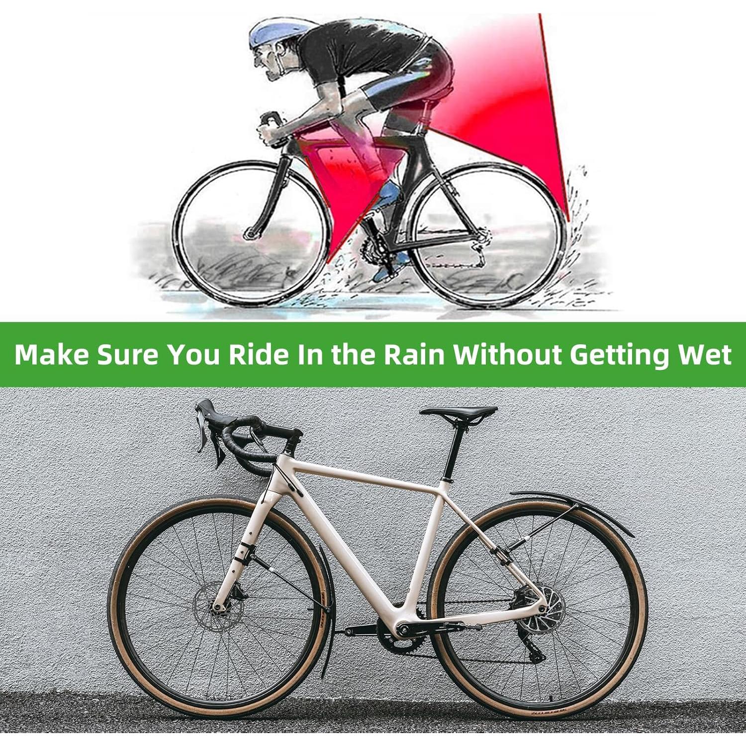 Guardabarros ROCKBROS Ajustable para Bicicleta 700C - Negro