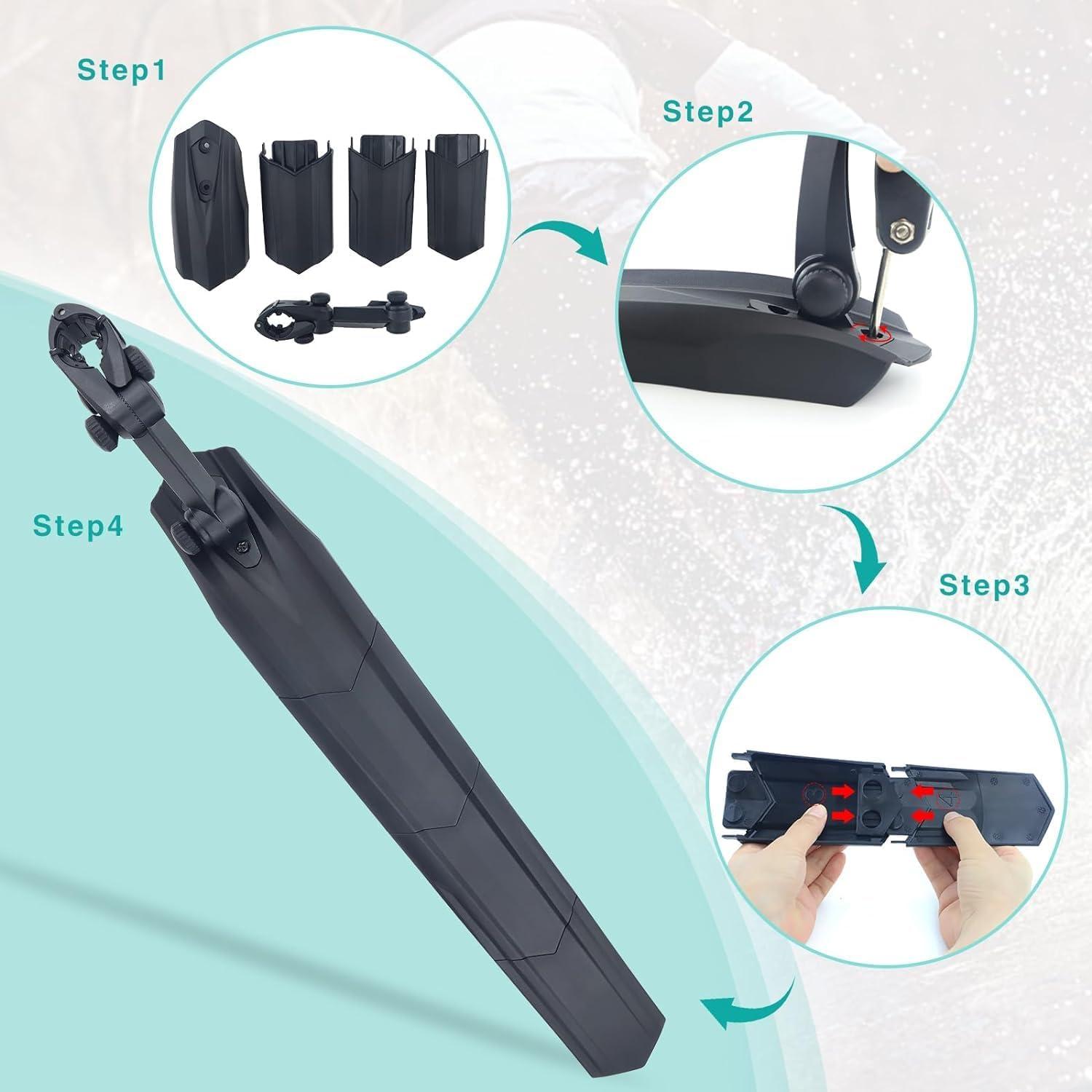 Guardabarros Trasero Balinge Ajustable para Bicicletas 24-28"