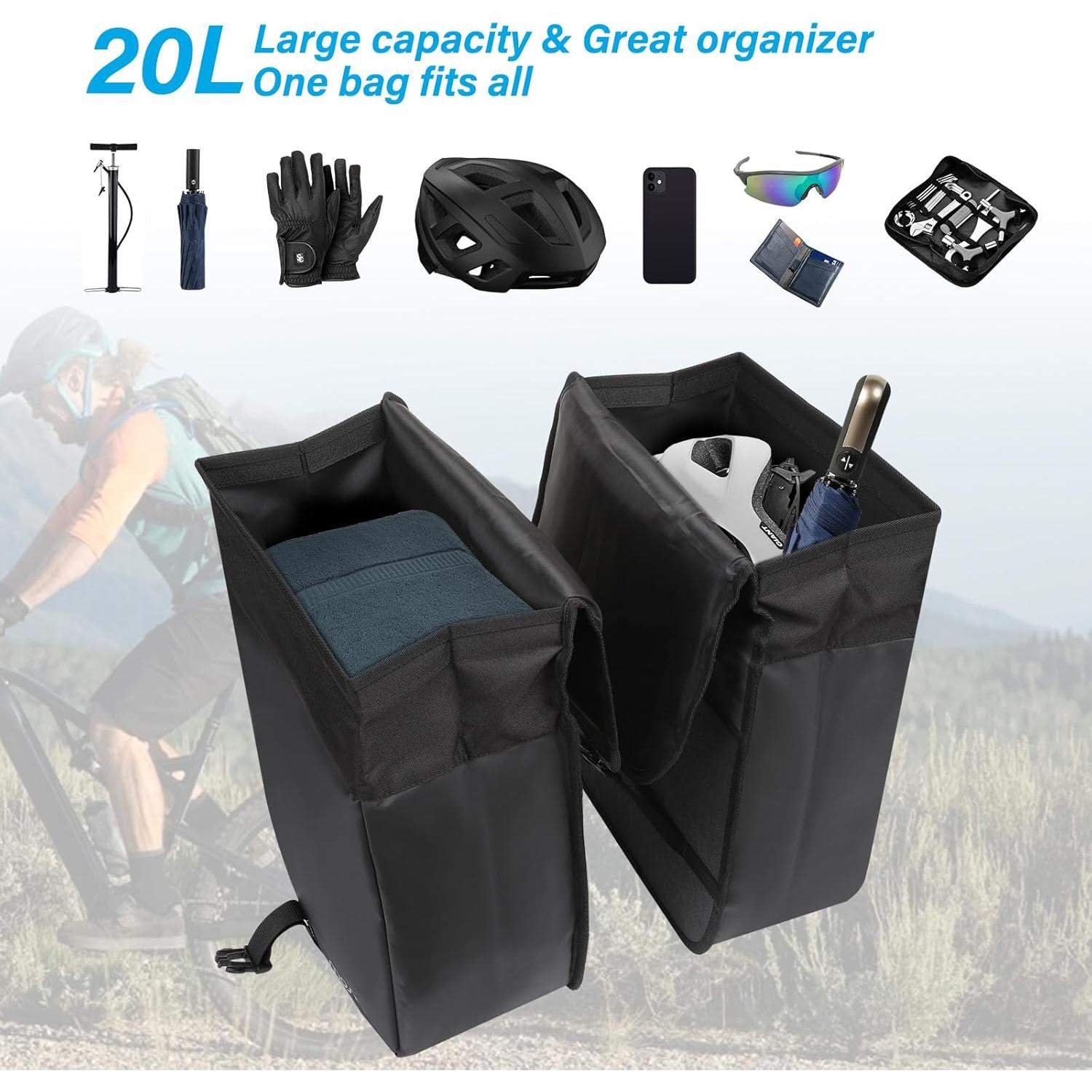 Alforjas Impermeables MOSISO 20L para Bicicleta - 2 Paquetes