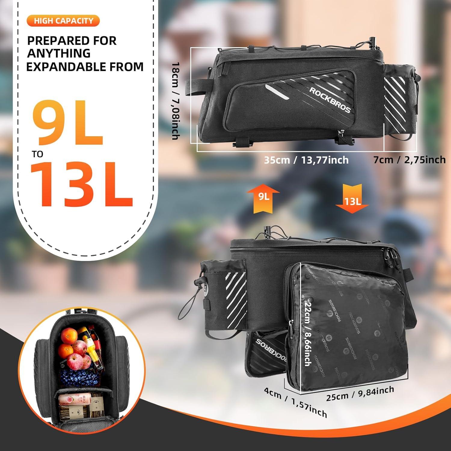 Bolsa de Soporte para Bicicleta ROCKBROS 13L Impermeable