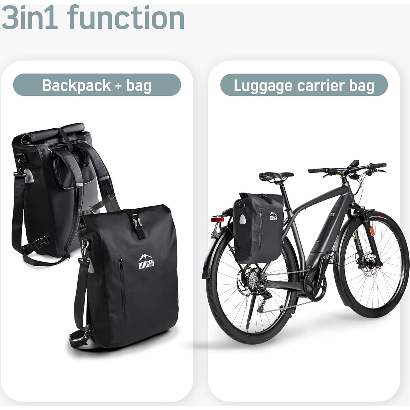 Bolsa para Portabicicletas Borgen 3en1 Pro 25L Impermeable