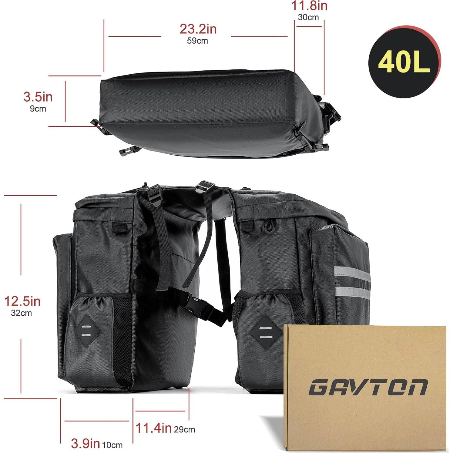 Alforjas para bicicleta GAVTON 3 en 1 50L impermeables