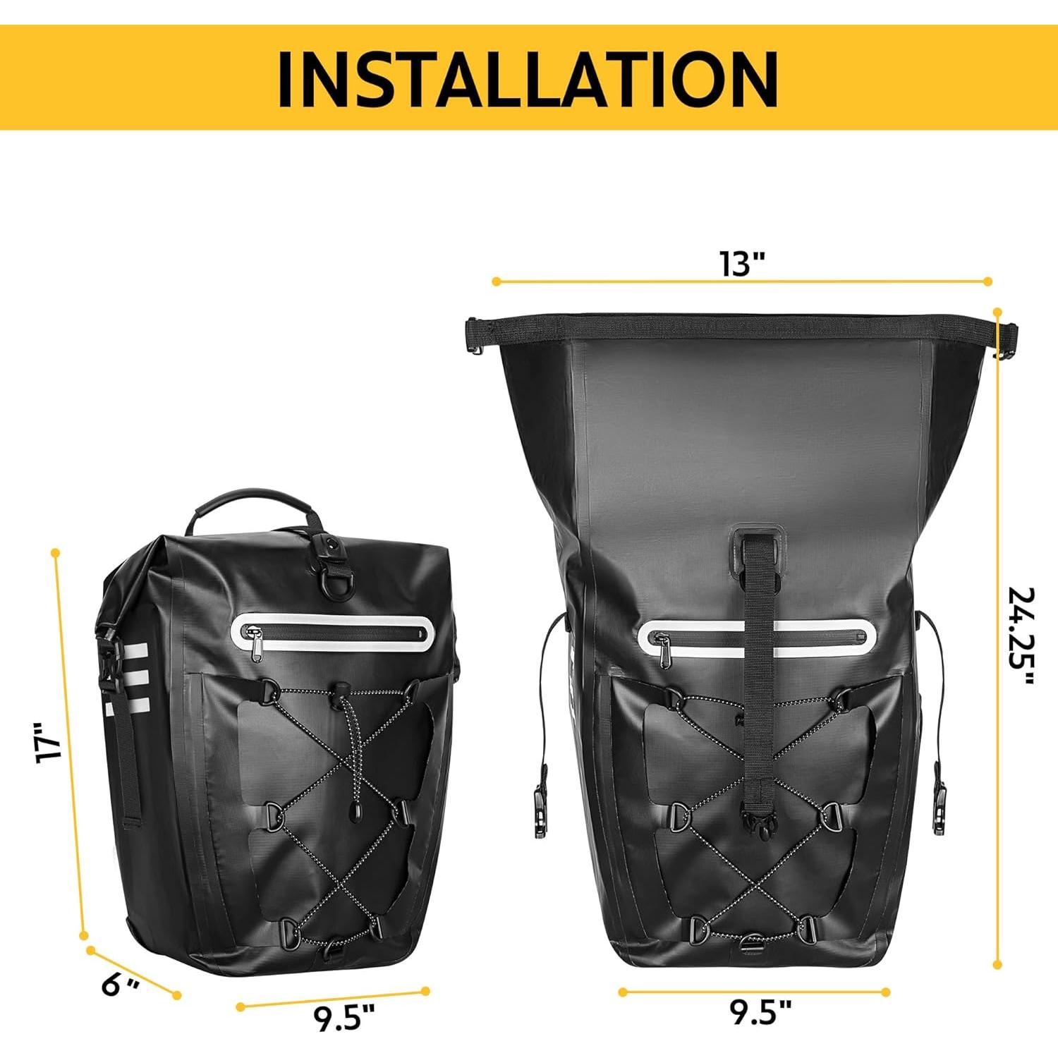 Alforjas de bicicleta Smasrob 30L impermeables con bolsillos